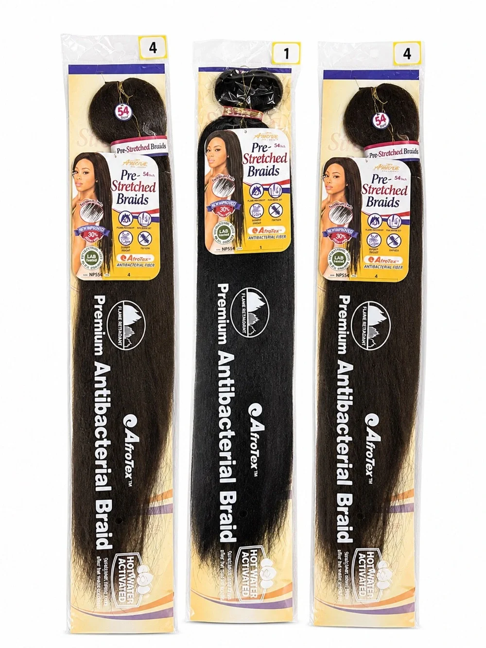 3 Pack 54” Pre-Stretched Braiding Hair